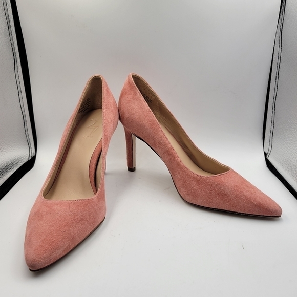 27 EDIT Pink Suede Leather Pump Heels Sz 6.5 - Picture 1 of 10